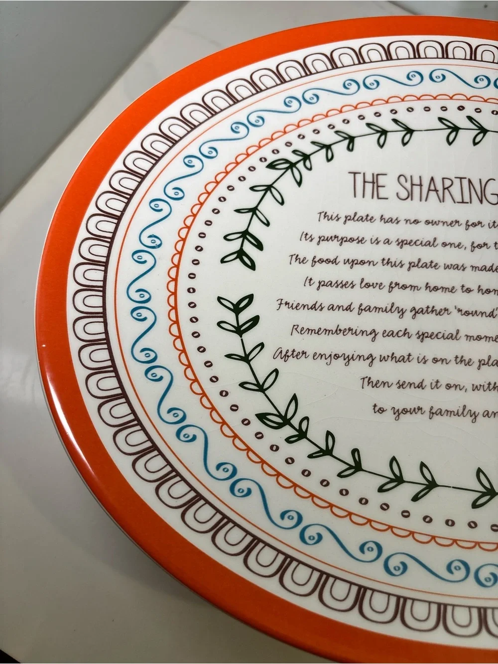 Michaels The Sharing Plate Harvest Giving Platter 10.5 Fall Thanksgiving